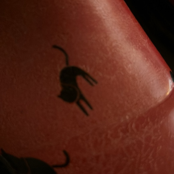 Red with kitties slip on rubber boots. - Picture 5 of 5